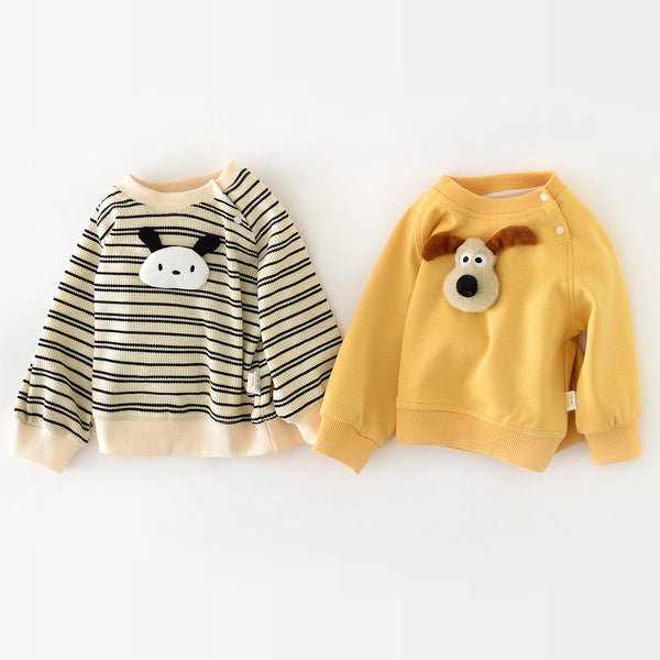 Buddy Critters Button-Shoulder Sweater