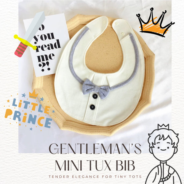 Gentleman’s Mini Tux Bib- Little Prince Charming