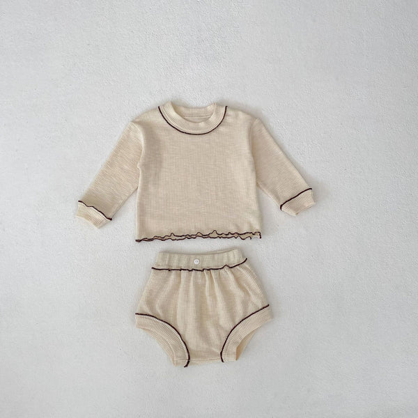 Cream Beige Vintage Knit Set