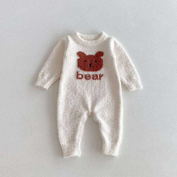 Cozy and Cute Bear Fleece Jumpsuit