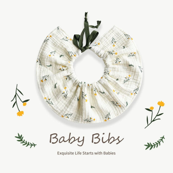 Gentle Embrace Baby Bib - Olive Sprigs