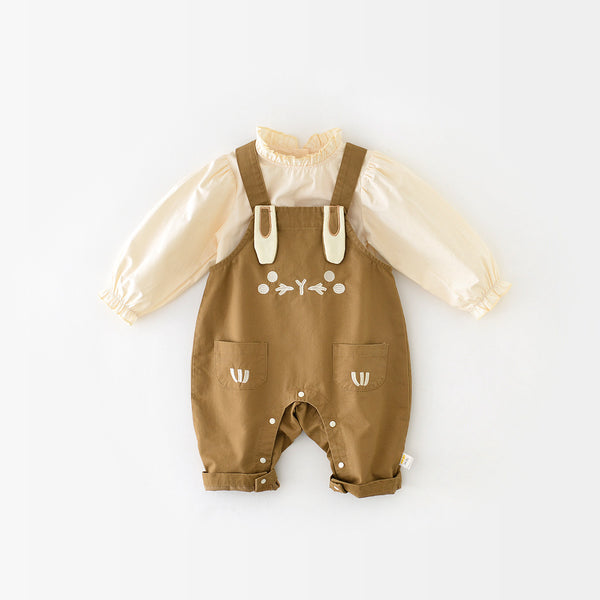 Mischief Moose Khaki Overalls