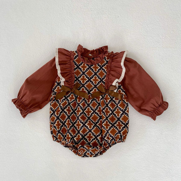 Vintage Caramel Totem Romper