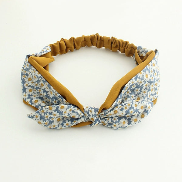 [Mommy & Me] Sunny Daisy Bow Headband (Sizes for Children & Adults)