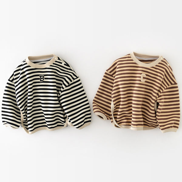 Relaxed Stripes Alphabet Sweater