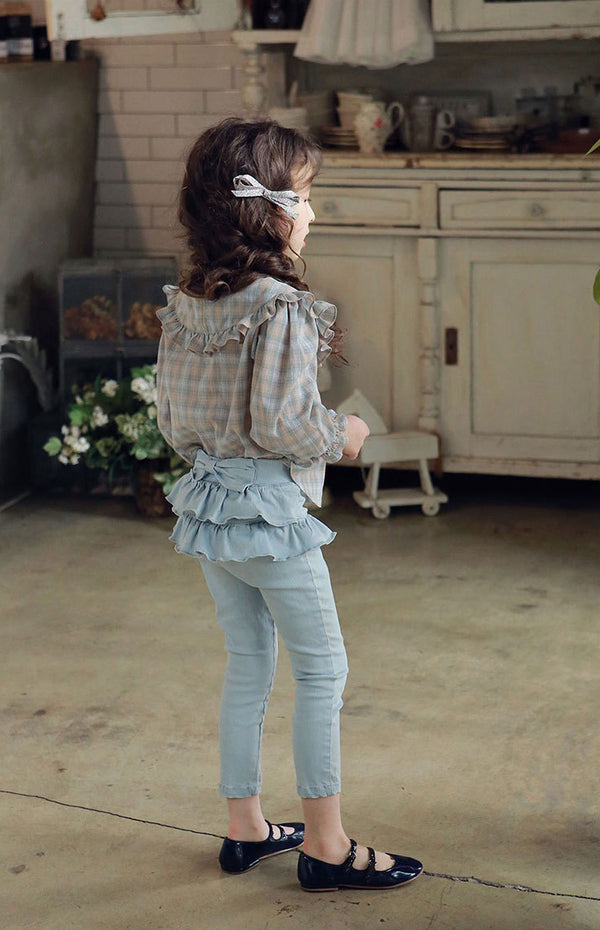 Charming Ruffle Layered Soft Jeans