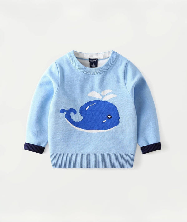 FunPlay Sweater Collection-  "Little Blue Whale" Sweater