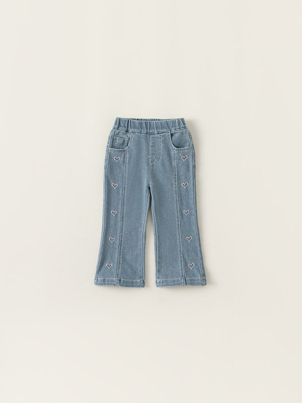 Heartfelt Charmers Embroidered Jeans