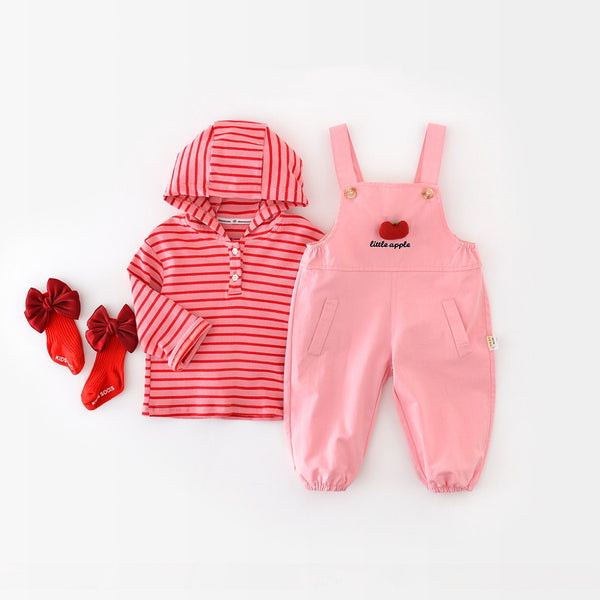 Little Apple Pink Overalls