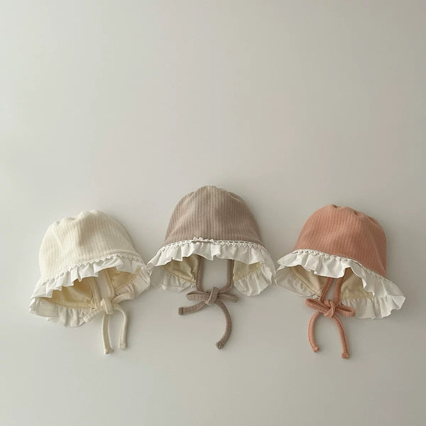 Chic Cotton Ruffle-Trim Sunhat