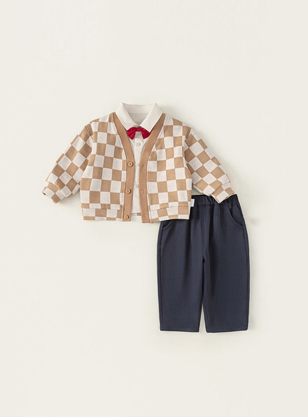 Little Gentleman Checkered Set