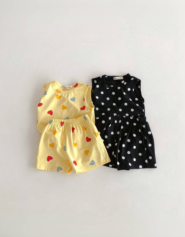 Sunny Hearts & Polka Dots Loungewear Set