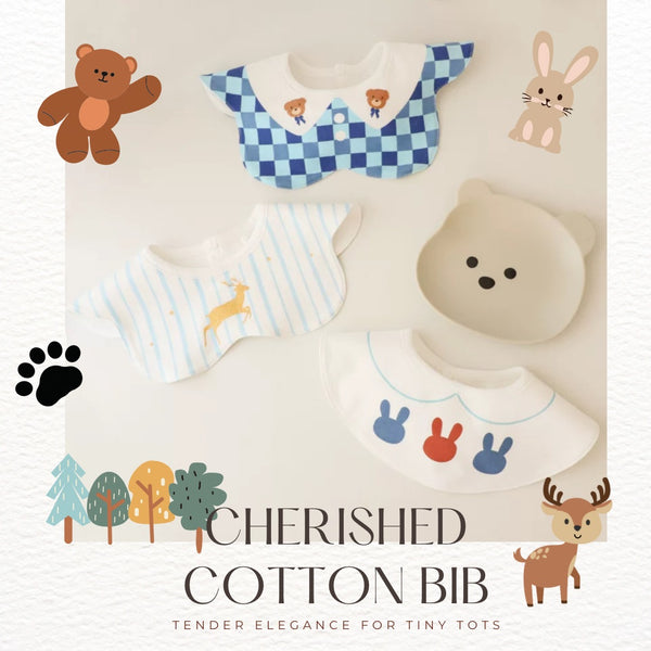 Cherished Cotton Bib Trio Set – Animal Pals