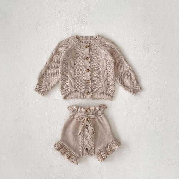 Cocoa Cable Knit Ensemble