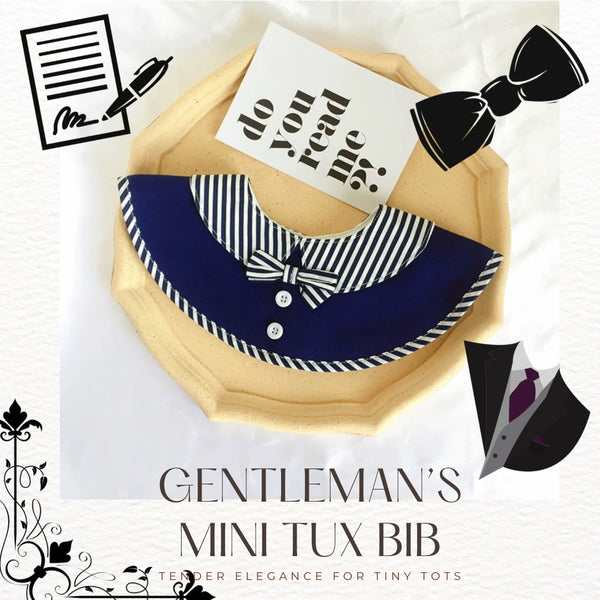 Gentleman’s Mini Tux Bib- Nautical Vibe