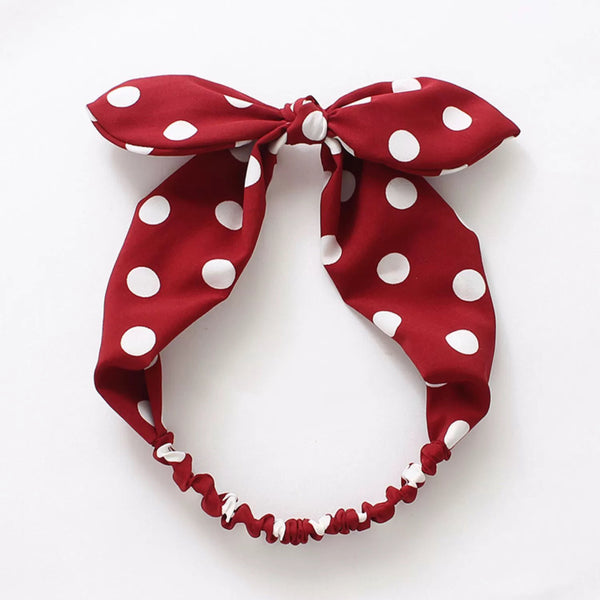 [Mommy & Me] Chic Polka Dot Bow Headband (Sizes for Children & Adults)