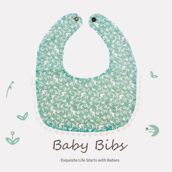 Little Dreamer’s Cotton Comfort Bib- Serene Garden