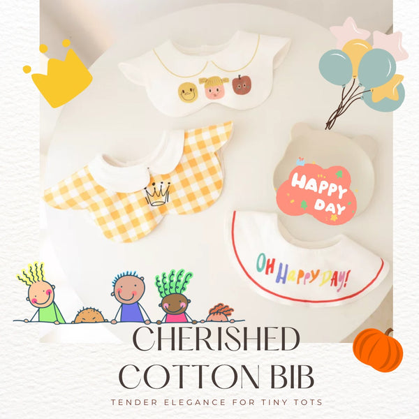 Cherished Cotton Bib Trio Set – Vibrant Vibes