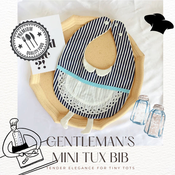 Gentleman’s Mini Tux Bib- Petite Chef Edition