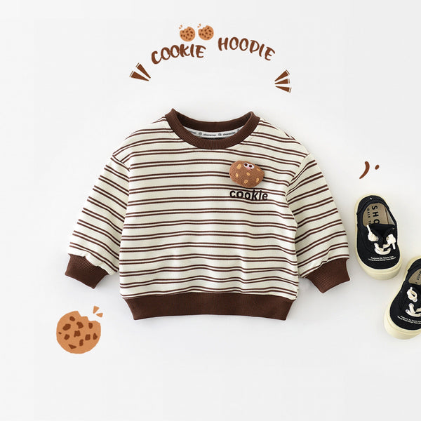 Chocolate Cookie Striped Sweatshirt