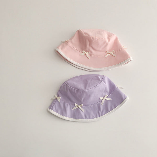 Butterfly Kisses Contrast Trim Bucket Hat