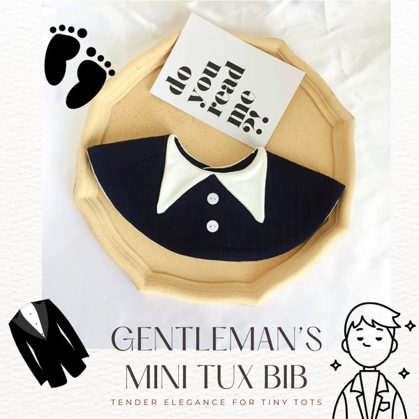 Gentleman’s Mini Tux Bib- Midnight