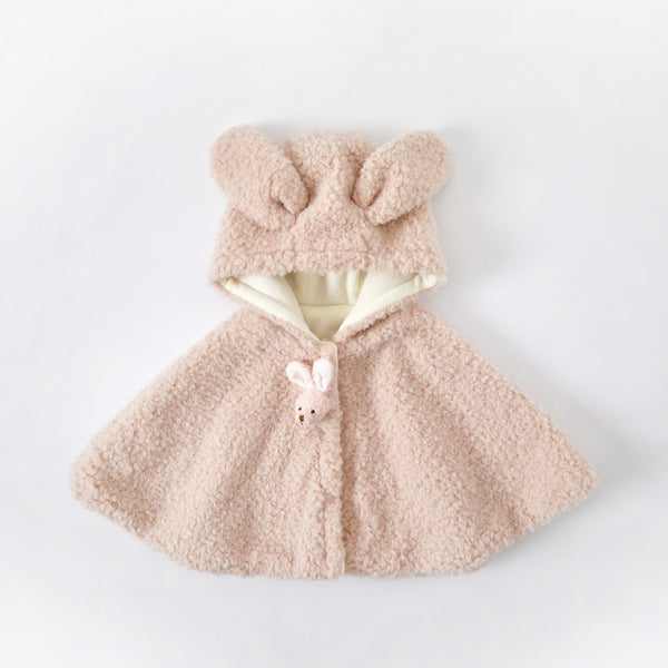 Soft Bunny Ears Hooded Cape