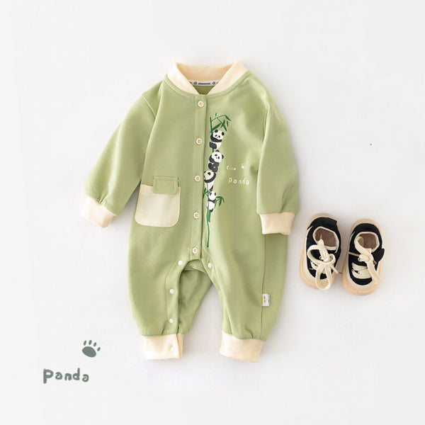 Playful Panda Bamboo Green Jumpsuit