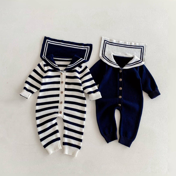 Set Sail Little Sailor Striped Jumpsuit