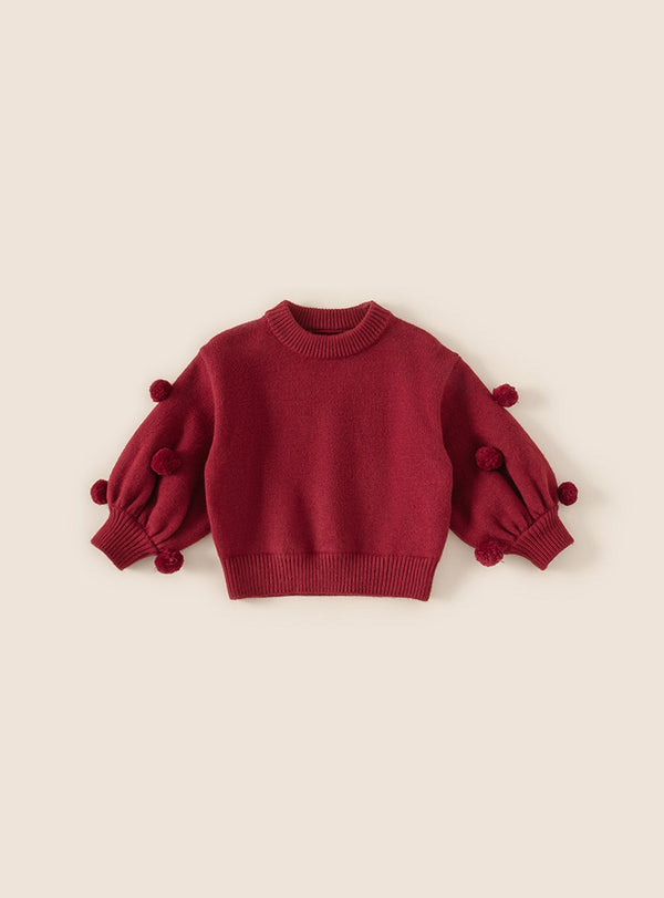 Playful Pom-Pom Vintage Sweater