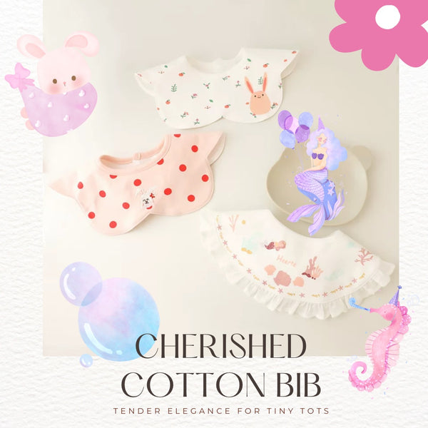 Cherished Cotton Bib Trio Set – Mermaid & Bunny