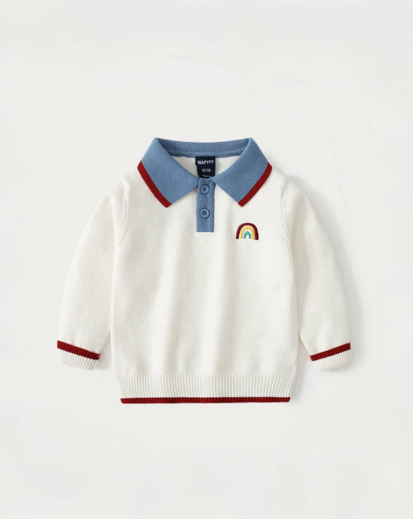 FunPlay Sweater Collection-  Rainbow Adventure Polo Sweater