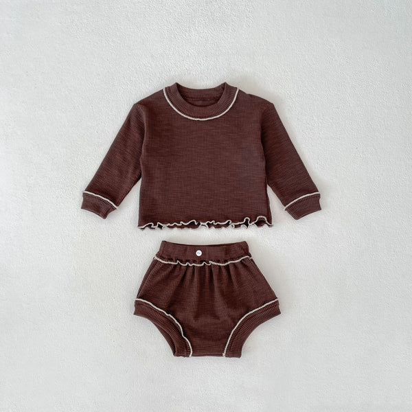 Coffee Brown Vintage Knit Set