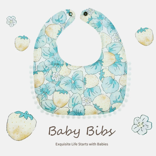 Little Dreamer’s Cotton Comfort Bib-Enchanted Strawberry Field