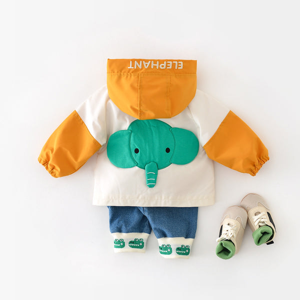 Elephant Color-Block Windbreaker