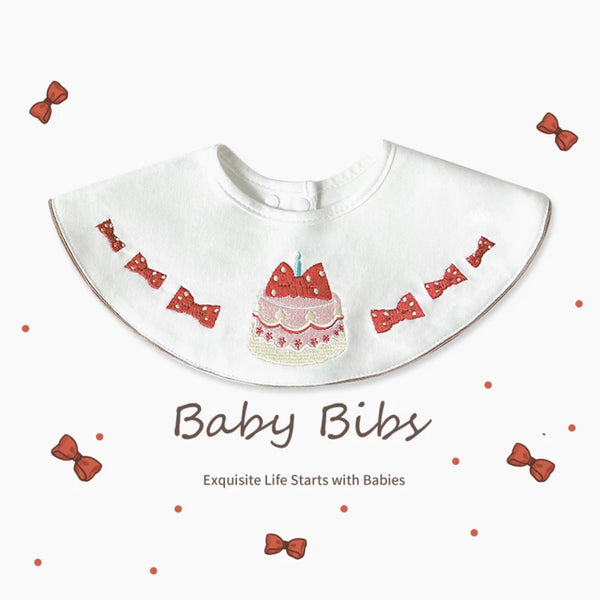 Embroidered Elegance Baby Bib - Sweet Celebration