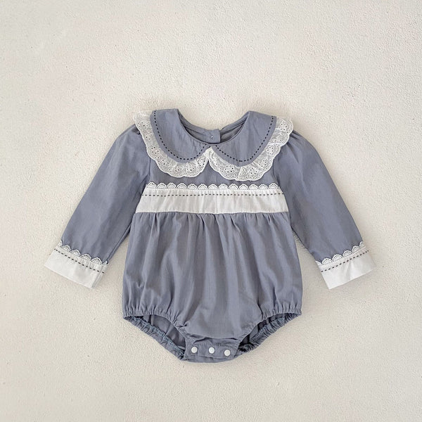 Misty Blue Elegance Romper