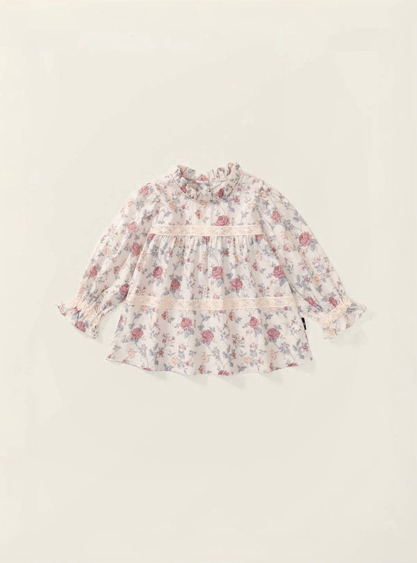 Rose Garden Lace-Trimmed Blouse