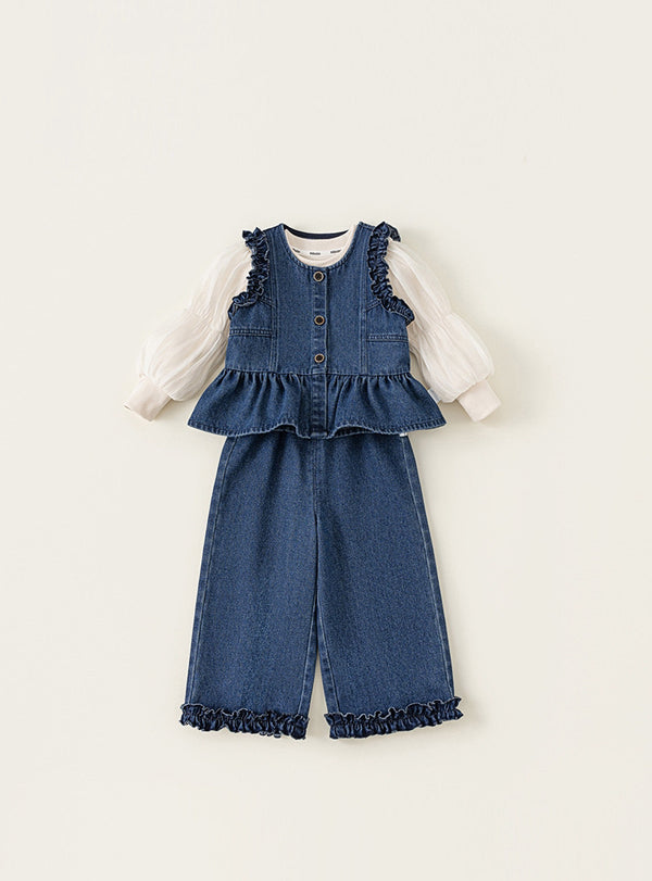 Chic Denim Girl Set