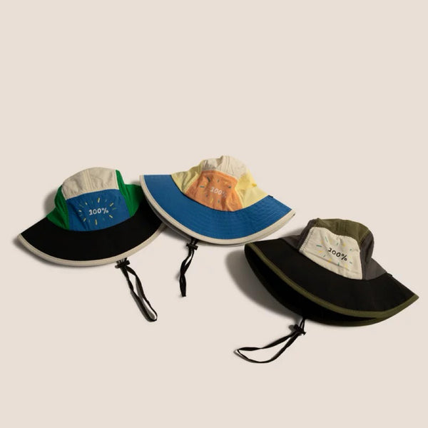 Color-Block Sunshield Bucket Hat