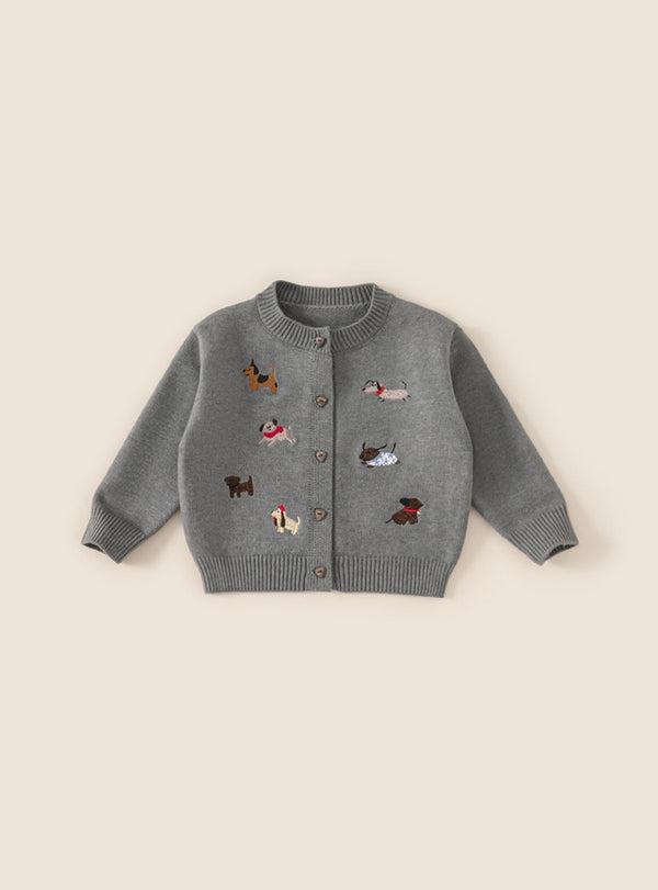 Urban Pups Embroidered Knit Cardigan