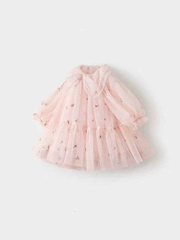 Flora Fairy Dream Pink Chiffon Dress