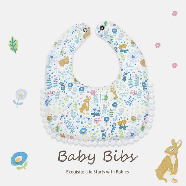 Little Dreamer’s Cotton Comfort Bib- Bunny Meadow