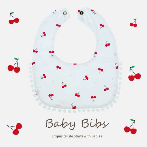 Little Dreamer’s Cotton Comfort Bib- Cherry Sprinkle