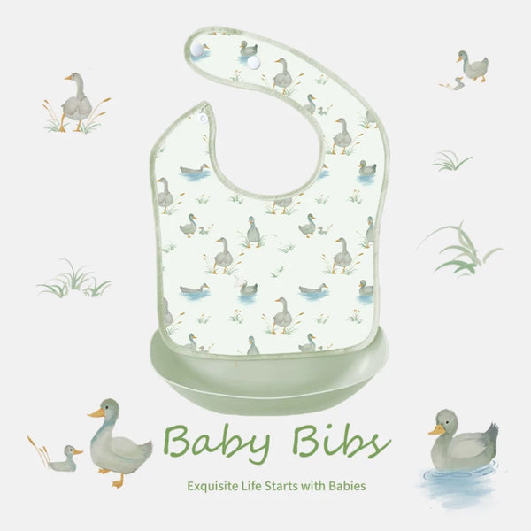 Little Explorer’s Mealtime Bib- Lakeside Ducklings