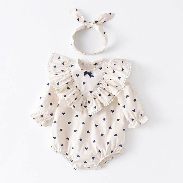 Nautical Sweetheart Ruffle Romper and Headband Set