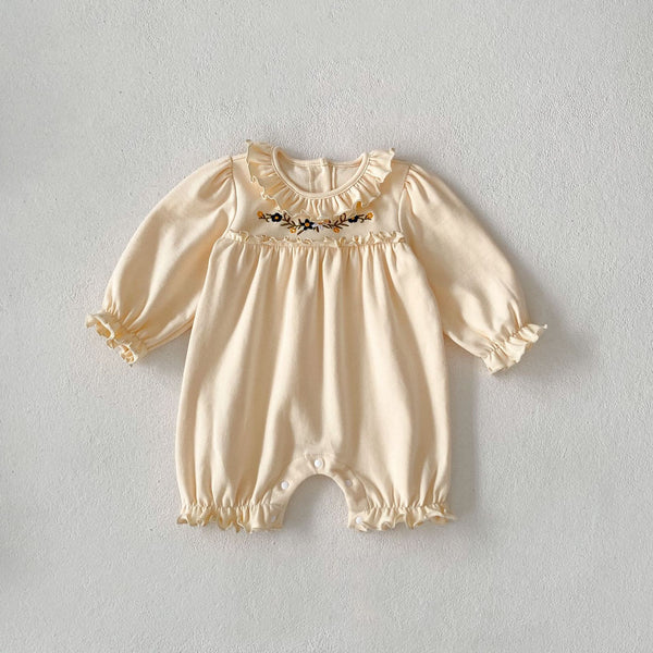 Vintage Bloom Ruffle Romper