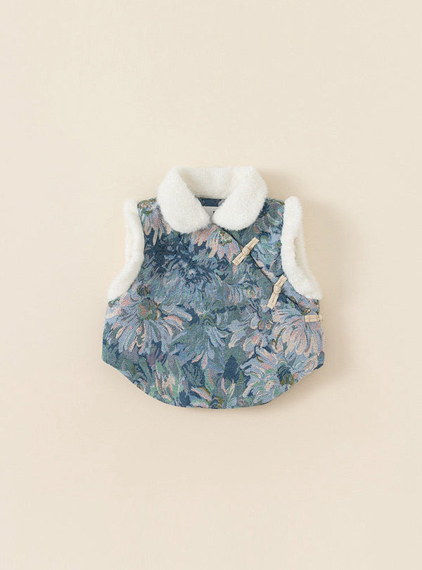 Chrysanthemum Elegance Quilted Vest