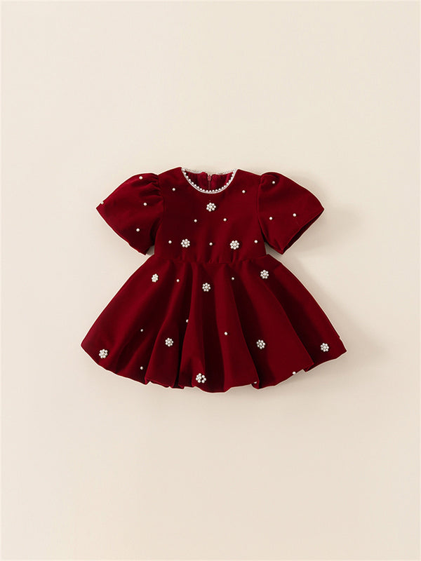 Glamorous Birthday Party Red Velvet Dress